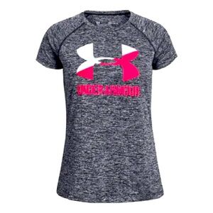 Under Armor logo womanʻs grey tee in size small
